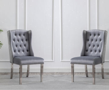 Fila Tufted Chrome Leg Dining Chair (2 Per Box)