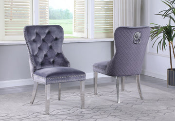 Kyra Tufted Chrome Leg Dining Chair