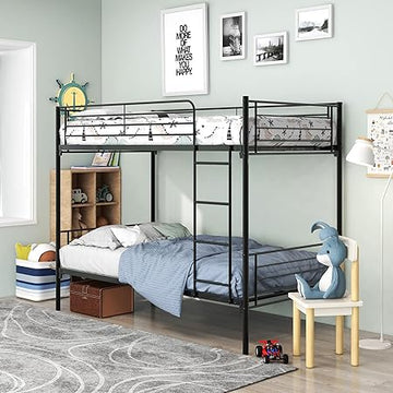Single Black Metal Bunk Bed