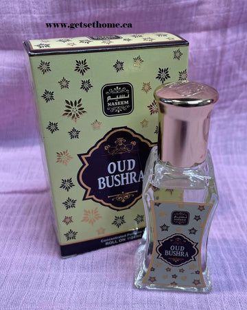 Oud Bushra 24 mL Perfume Oil Roller Citrus Floral Oud Musk Unisex Perfumes by Naseem