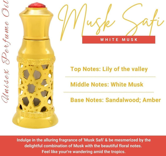 Naseem Musk Safi Perfume Oil Alcohol Free With Composition Of Musk Amber Sandalwood
