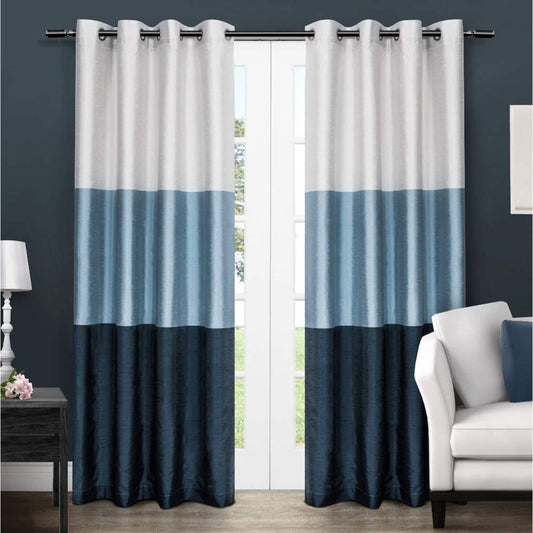 Curtains ~ Chateau Grommet Top Panel Pair, Indigo, 54" x 84", 2 Piece by Exclusive Homes - GetSetHome Store