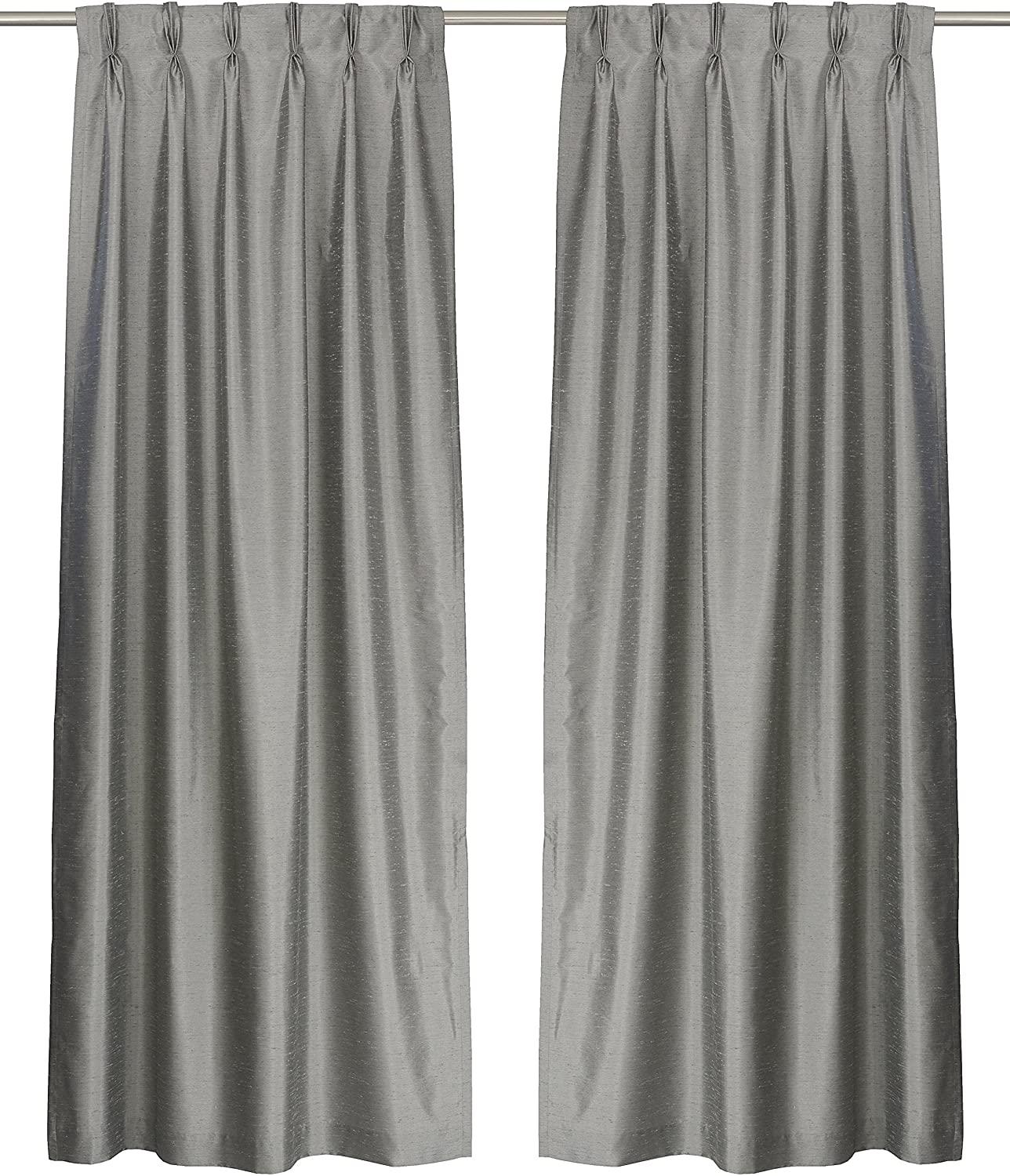 Curtains - L J Home Fashions - 575 ZOI - 2 Panels with Grommets, Grey - GetSetHome Store