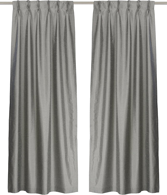 Curtains - L J Home Fashions - 575 ZOI - 2 Panels with Grommets, Grey - GetSetHome Store