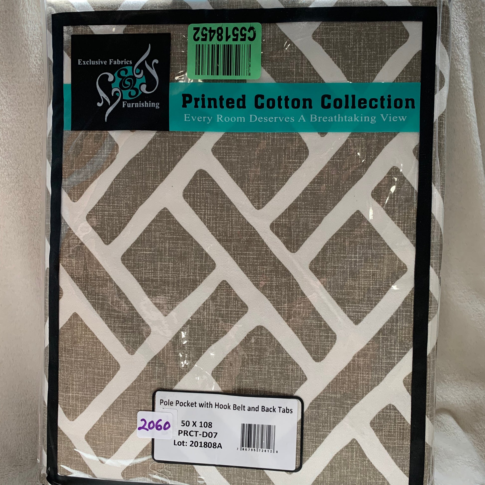Curtain - Berumen Geometric Room Darkening Rod Pocket Single Panel - GetSetHome Store