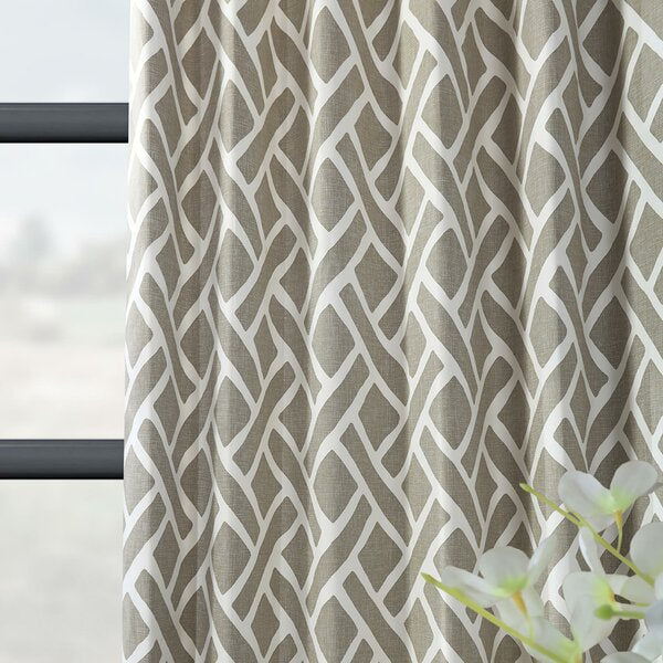 Curtain - Berumen Geometric Room Darkening Rod Pocket Single Panel - GetSetHome Store