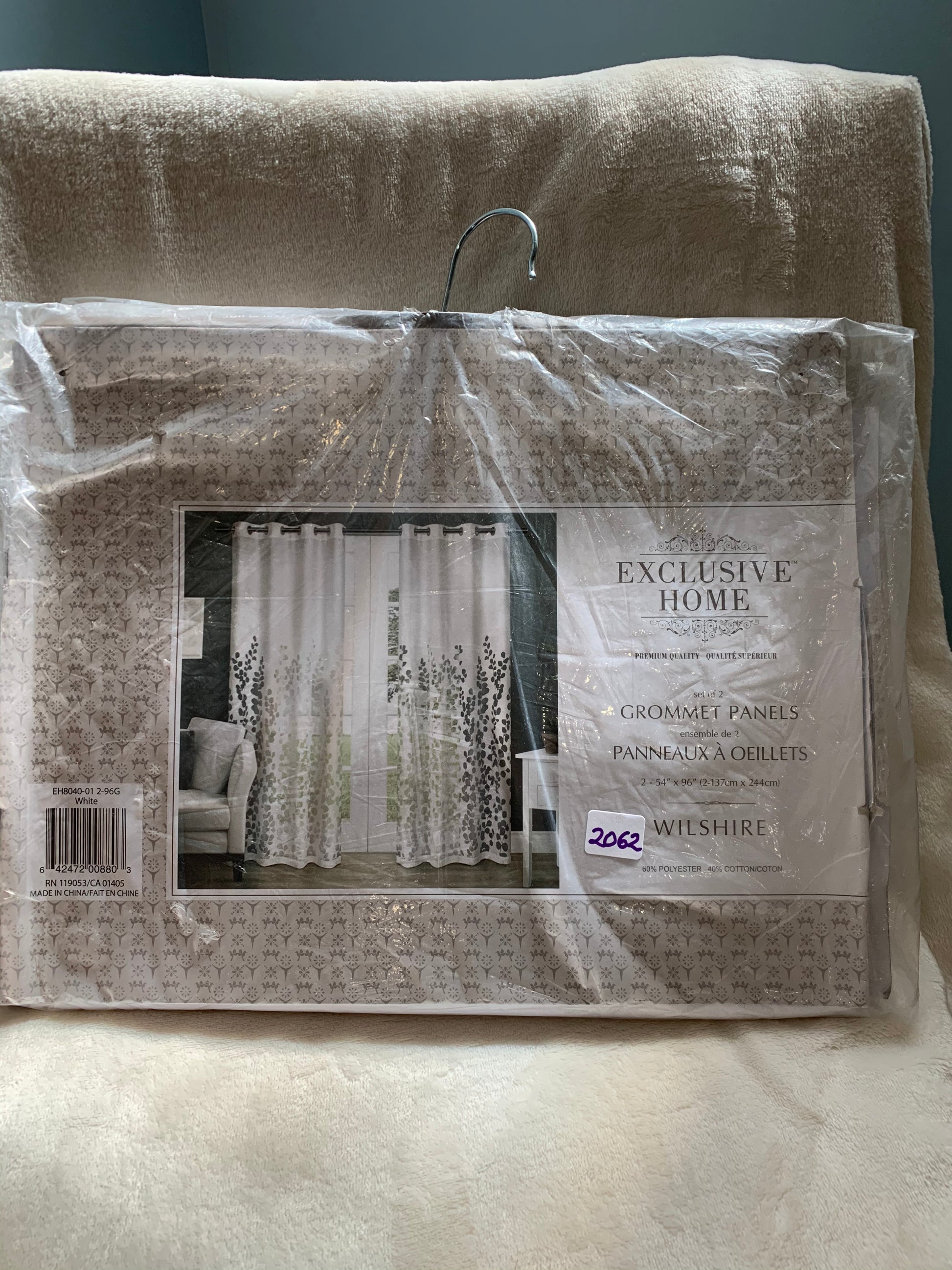 Curtains - Exclusive Home Wilshire Sheer Grommet Top Panel Pair, White - GetSetHome Store