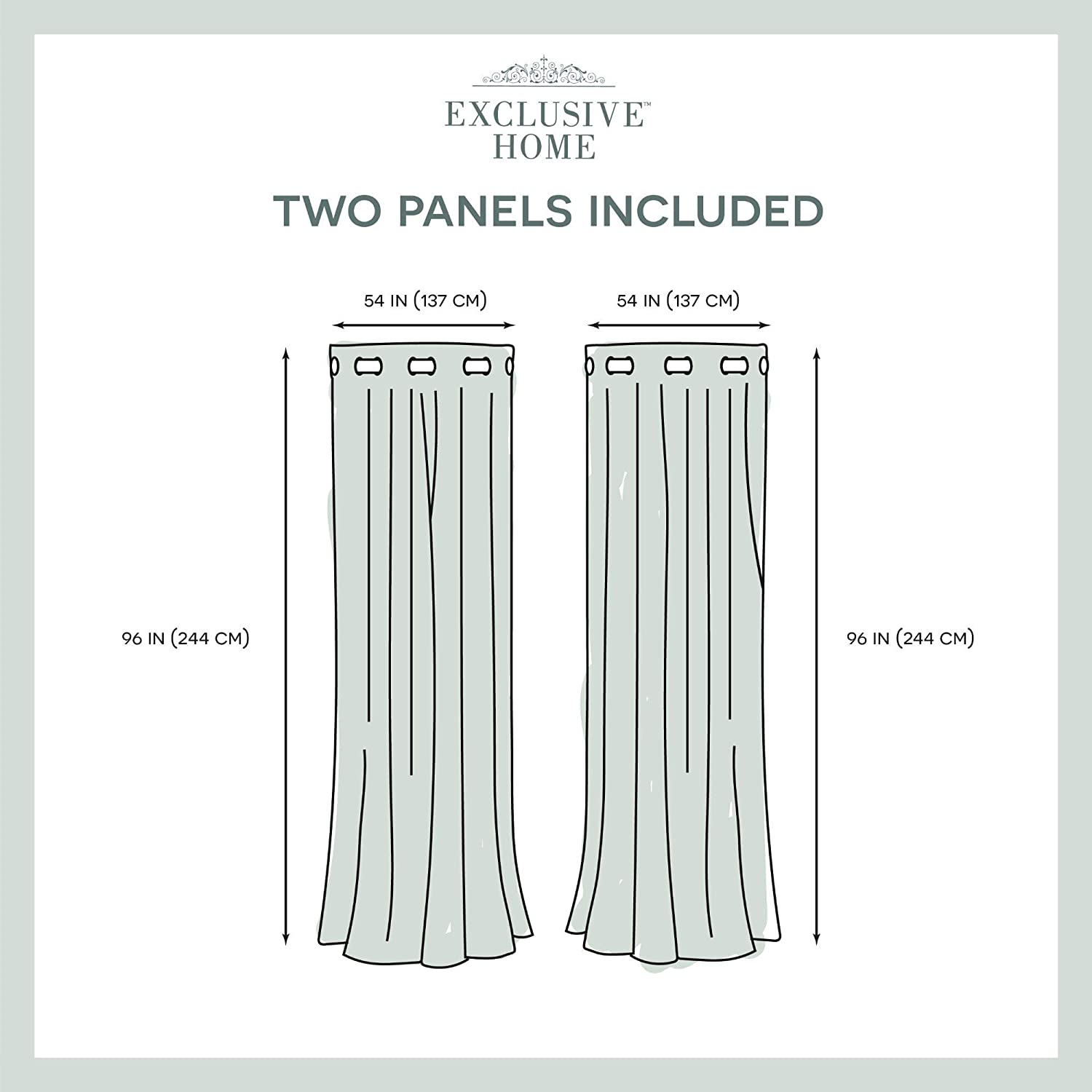 Curtains - Exclusive Home Wilshire Sheer Grommet Top Panel Pair, White - GetSetHome Store
