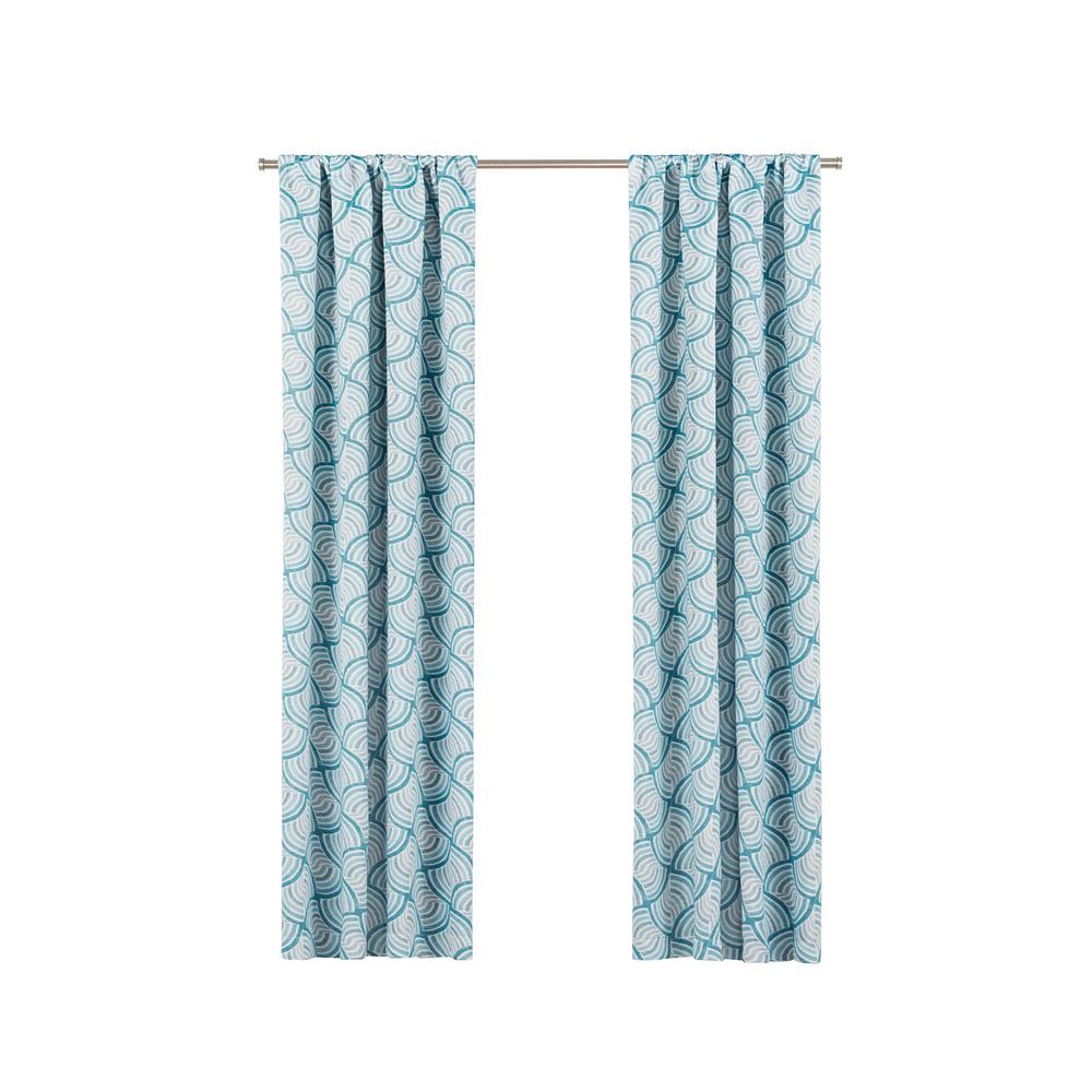 Curtain - Eclipse Benchley Blackout Window Curtain Panel in Teal - 37 in. W x 95 in. L - GetSetHome Store