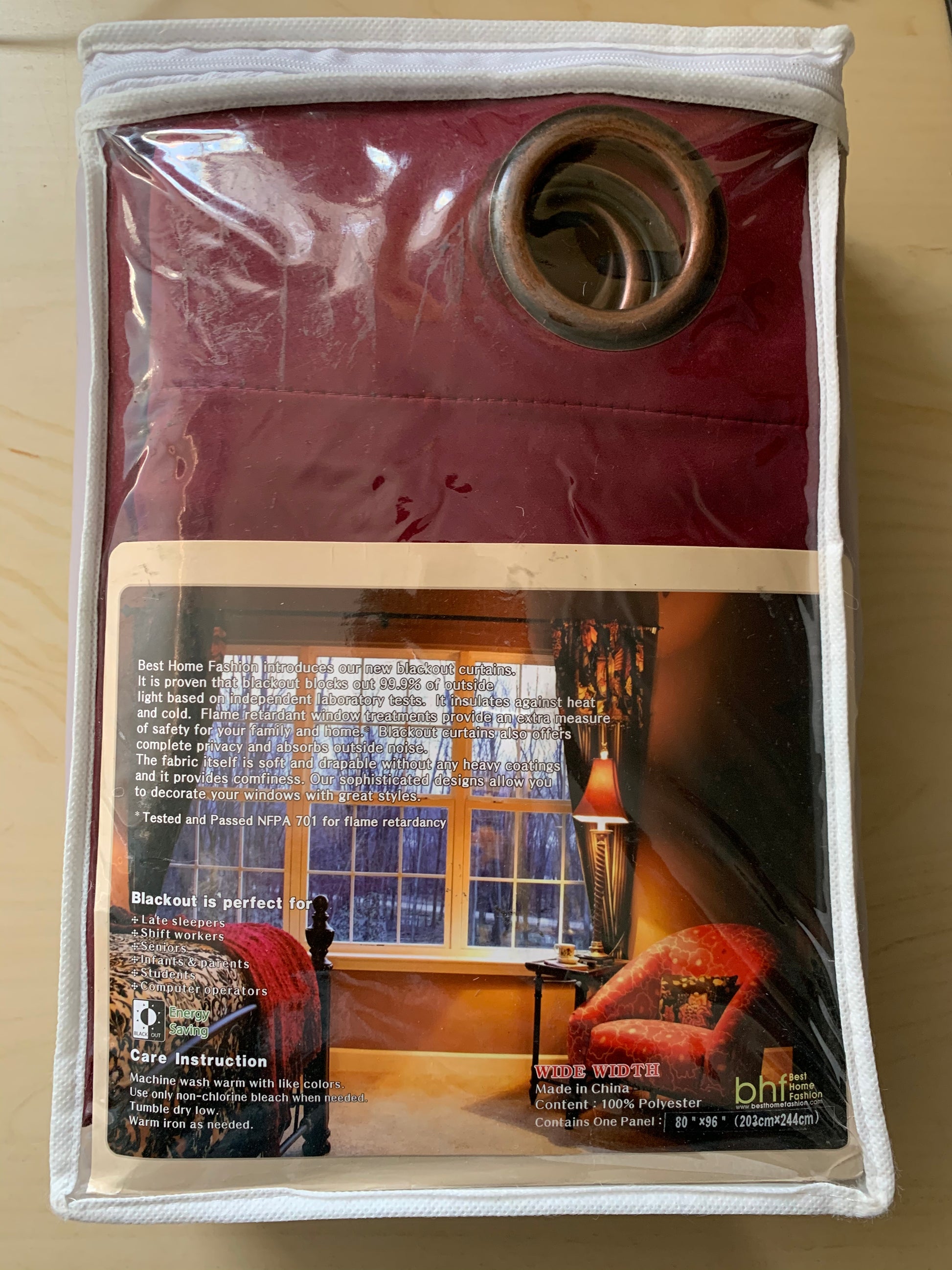Curtain - Best Home Fashion Wide Width Grommet Blackout Curtain, Burgundy - GetSetHome Store