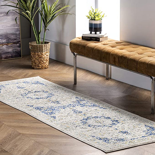 Runner -  nuLOOM Traditional Verona Area Rug, 2'8" x 8', Blue - GetSetHome Store