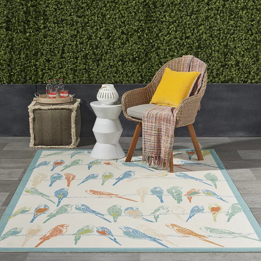 Waverly Sun N' Shade Retweet Bird Rug 7'9" x 10'10" - GetSetHome Store