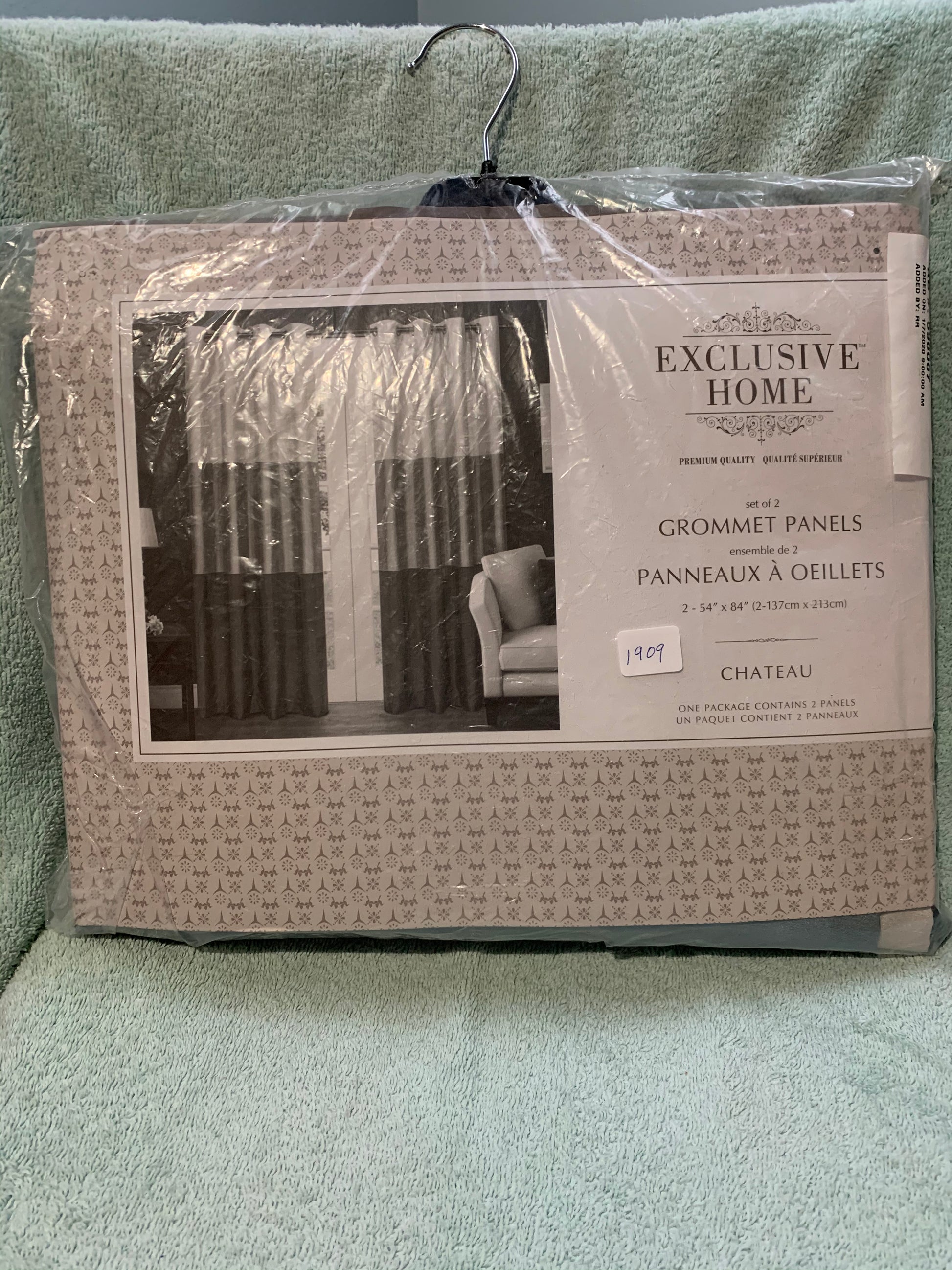 Curtains ~ Chateau Grommet Top Panel Pair, Indigo, 54" x 84", 2 Piece by Exclusive Homes - GetSetHome Store