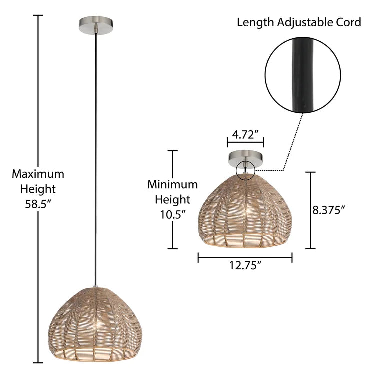 Amalia 1 - Light Single Dome Pendant - GetSetHome Store