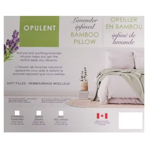 Cotton House - Lavender Infused Bamboo Pillow King - GetSetHome Store