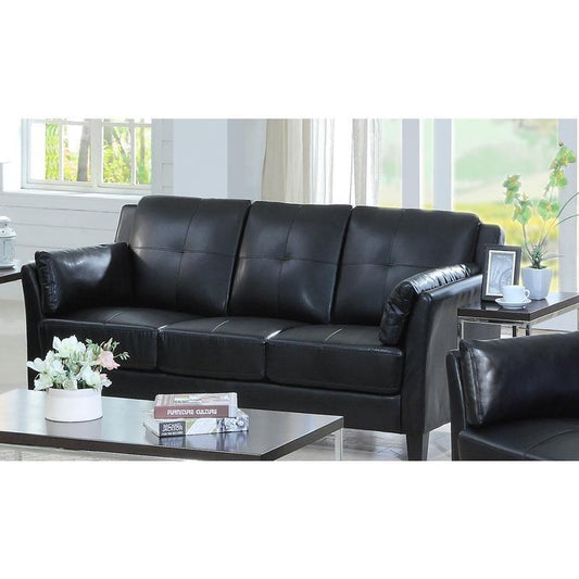 PU LEATHER SOFA SERIES - BLACK