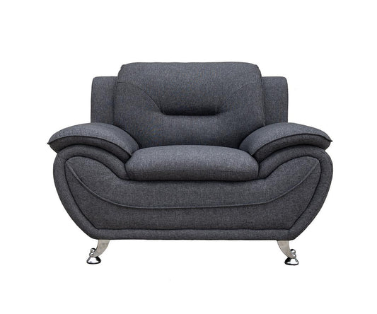 COOPER SOFA SERIES - GREY/CHROME