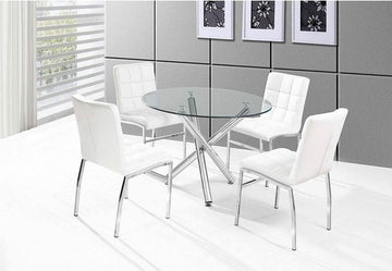 Weston 5 Piece Dining Table Set White