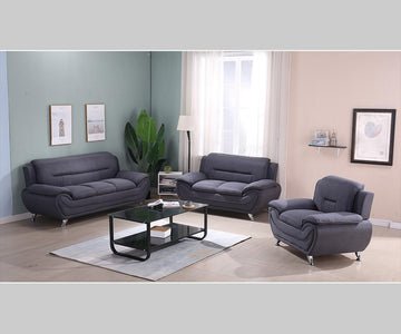 COOPER SOFA SERIES - GREY/CHROME