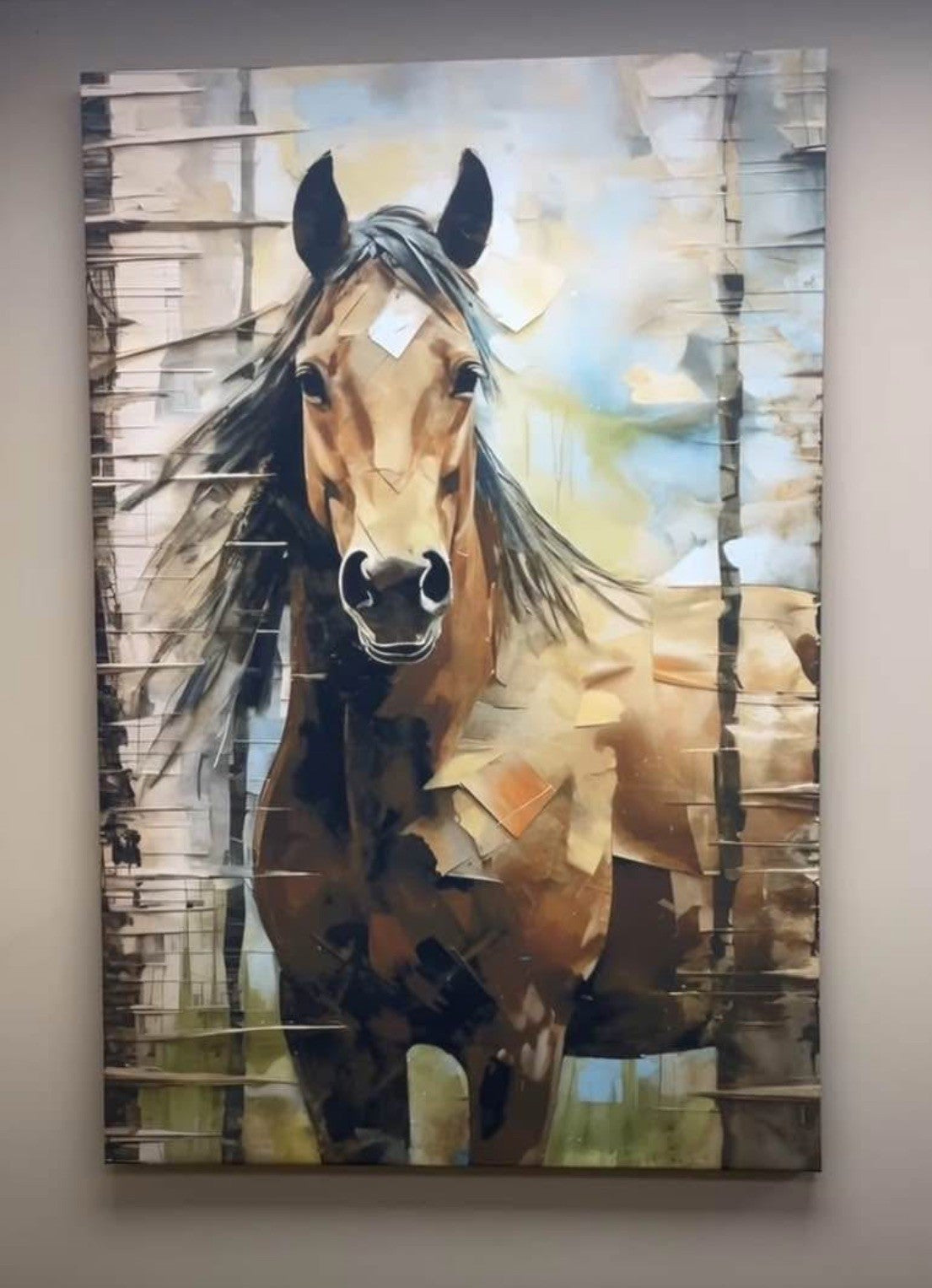 FARM HORSE WRAPPED CANVAS