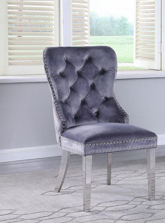 Kyra Tufted Chrome Leg Dining Chair