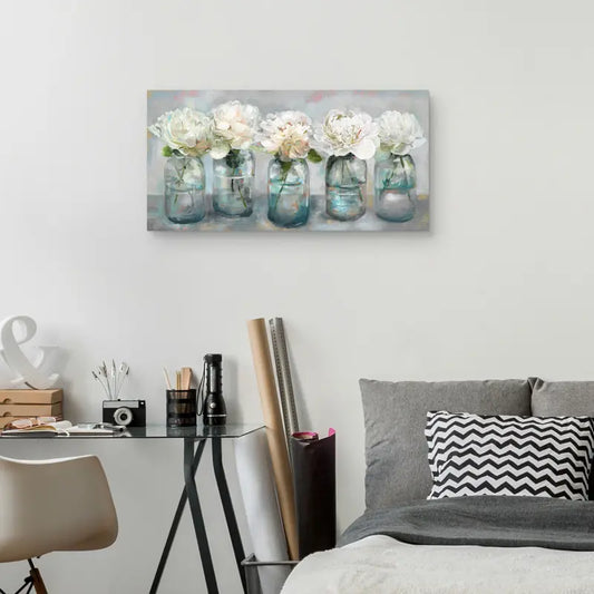 Fresh Picked Peonies Canvas Art Print