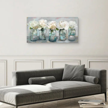 Fresh Picked Peonies Canvas Art Print