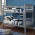 Grey Solid Wood Bunk Bed  - (TWIN/TWIN)