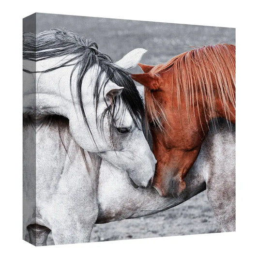 HORSE OF A DIFFERENT COLOR CANVAS ART PRINT - 32" X 32" X 1.5"