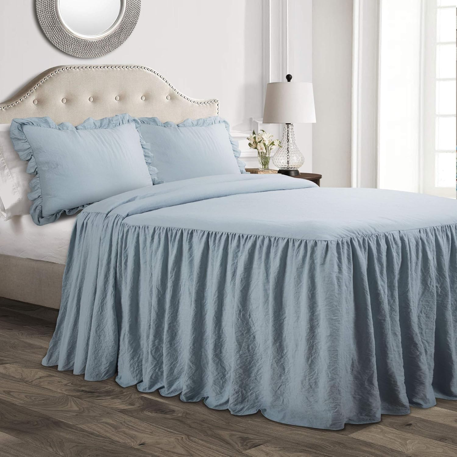 Lush Decor Ruffle Skirt Bedspread Set - 3 Piece Queen