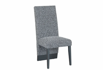 Soft Grey Spotted Fabric Chair (2PC)