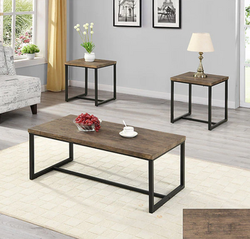 IF-3230 Wood Top Coffee Table w/ Metal Legs