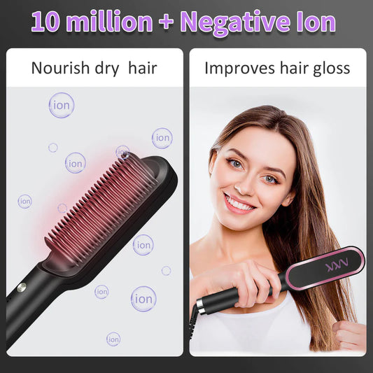 VKK Anti-scalding 360° Hair Straightener Brush For Men and Women