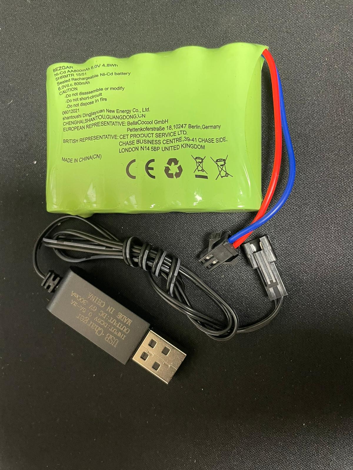BEZGAR 4.8V, 800mAh Battery