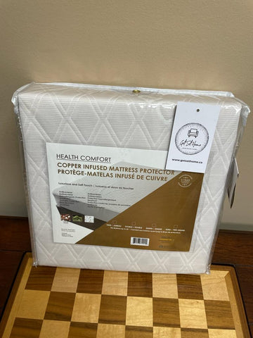 Cotton House Copper Infused Mattress Protector, Hypoallergenic TWIN