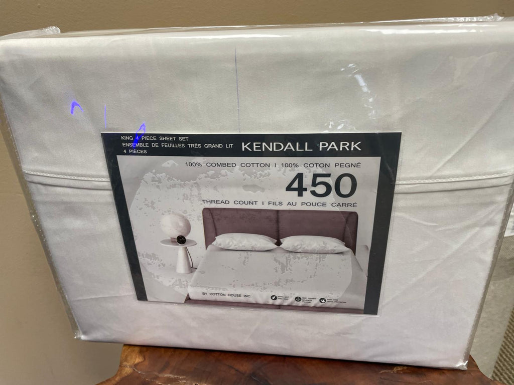 Cotton House - 100% Cotton Sheet Set, 450 Thread Count, King Size, IVORY