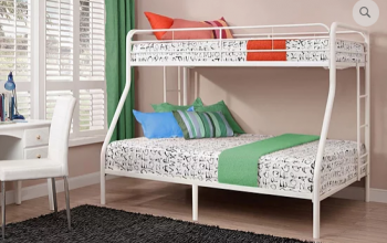 White Metal Bunk Bed