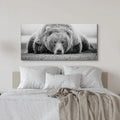 Sleeping Bear Black & White Wrapped Canvas