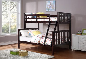 ESPRESSO WOOD BUNK BED (TWIN/FULL)