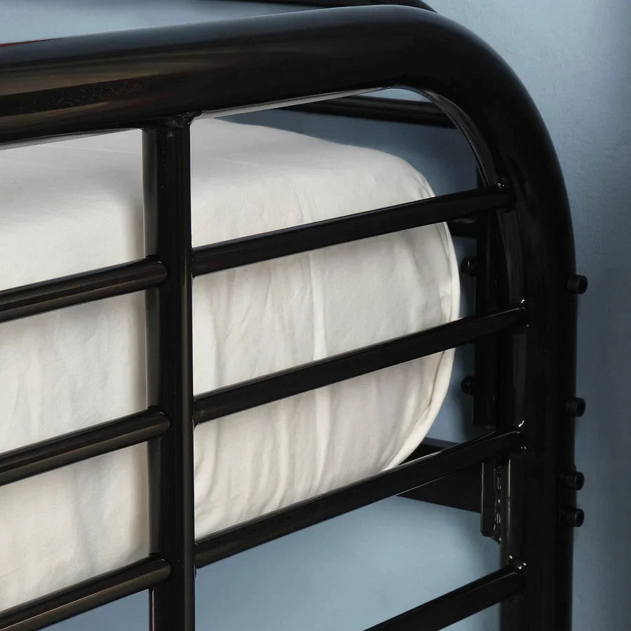 BLACK METAL TRIPLE TWIN BUNK BED