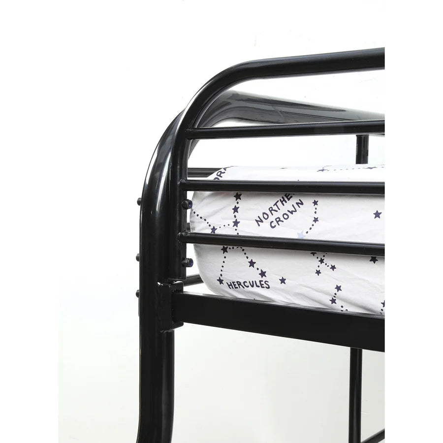 BLACK METAL TRIPLE TWIN BUNK BED
