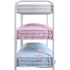 WHITE METAL TRIPLE TWIN BUNK BED