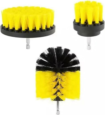 3 Pcs Electric Drill Brush Kit Nylon Brush Set