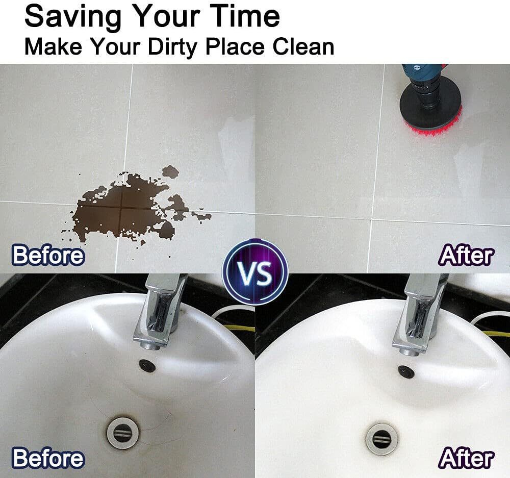 3 Pcs Electric Drill Brush Kit Nylon Brush Set