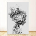 Smokey Girl Wrapped Canvas