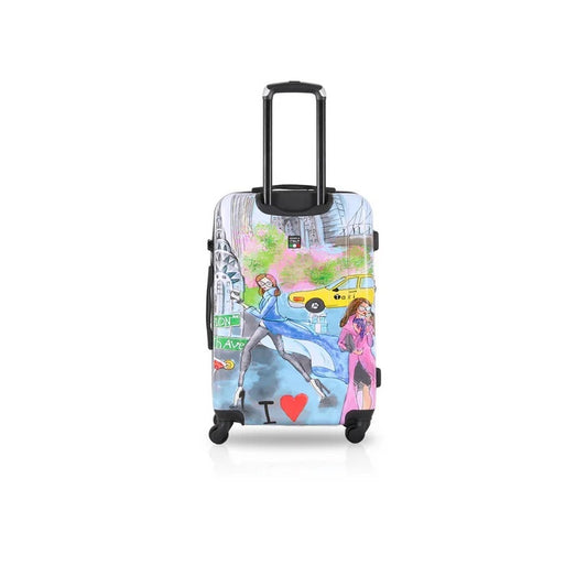 TUCCI Italy New York Love Art Design Spinner Wheel Luggage Suitcase, Multicolor, 24"