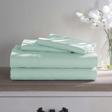 KENDALL PARK COTTON SHEET SET - QUEEN (MINT)