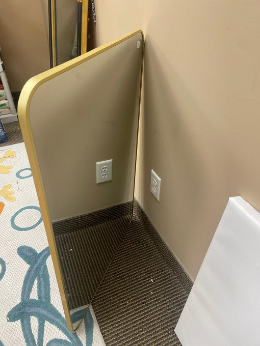 TETOTE 24 x 36 inch Gold Brushed Gold Metal Framed Mirror,