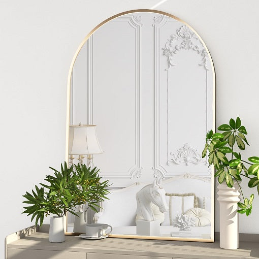 Arched Wall Mirror 24"x36" for Bathroom, Mantle, Bedroom, Entryway, Living Room