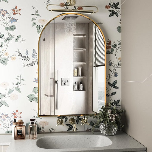 Arched Wall Mirror 24"x36" for Bathroom, Mantle, Bedroom, Entryway, Living Room
